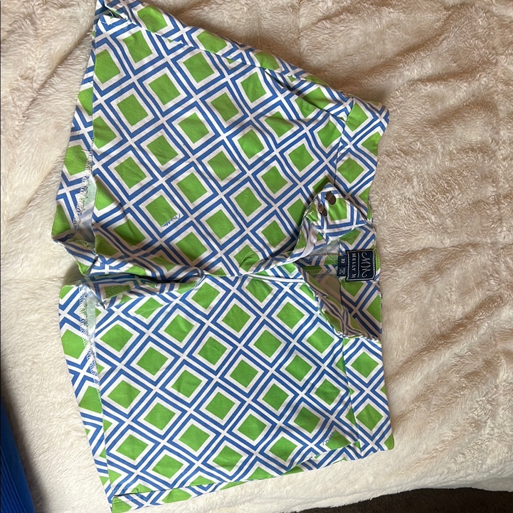 Melly M Green and Blue Patterned Garment